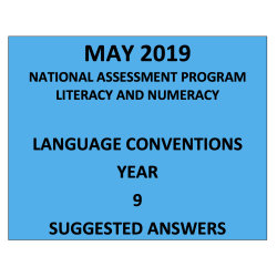2019 ACARA NAPLAN Language Answers Year 9